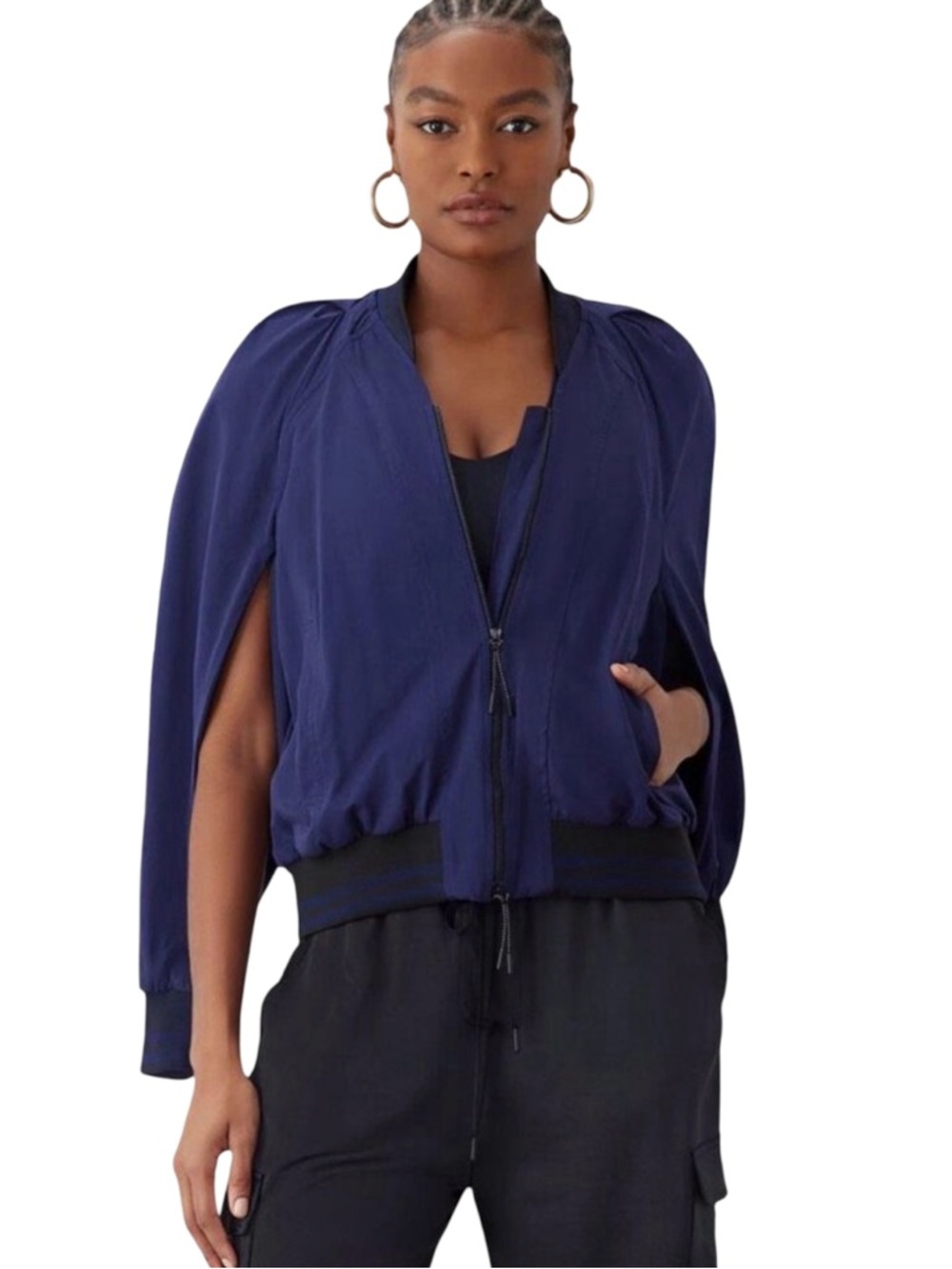 GSTQ Convertible Baseball Jacket - Midnight - Size Large